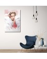 Canvas prints for bedroom Marlene Dietrich in white fur | FEEBY