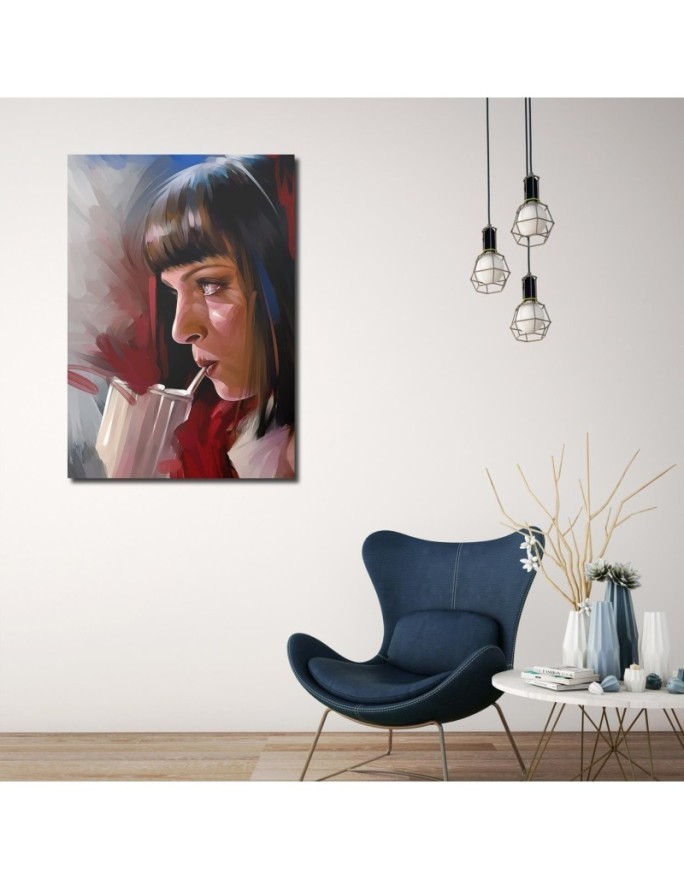 Uma Thurman Pulp Fiction Canvas painting for living room wall | FEEBY