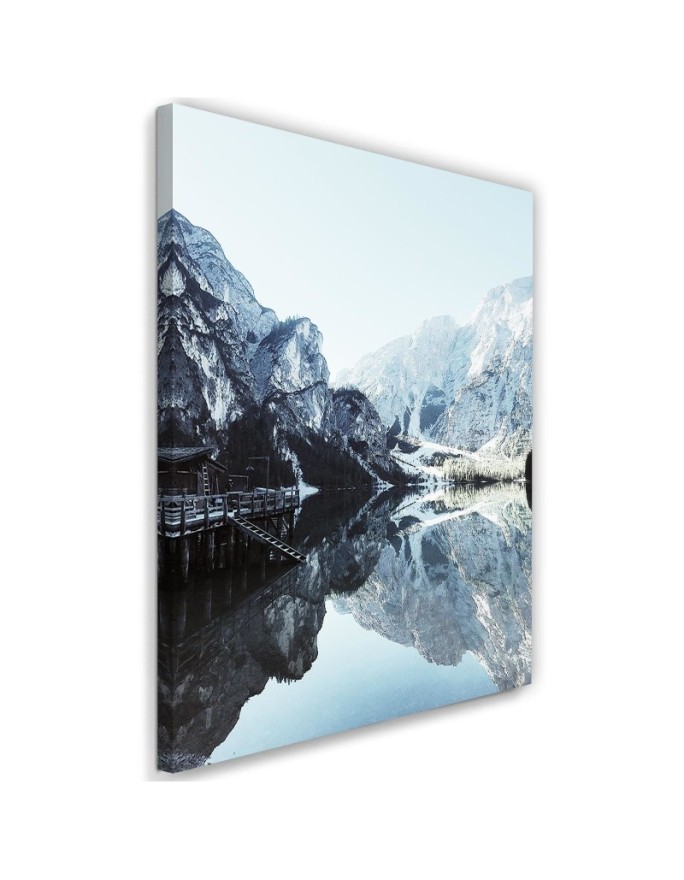 Pictures on Canvas for bedroom, living room House on the lake landscape | FEEBY
