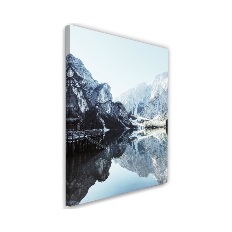 Pictures on Canvas for bedroom, living room House on the lake landscape | FEEBY