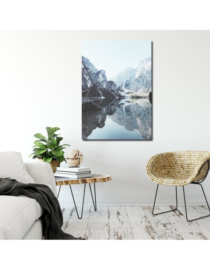 Pictures on Canvas for bedroom, living room House on the lake landscape | FEEBY