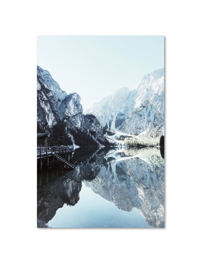Pictures on Canvas for bedroom, living room House on the lake landscape | FEEBY