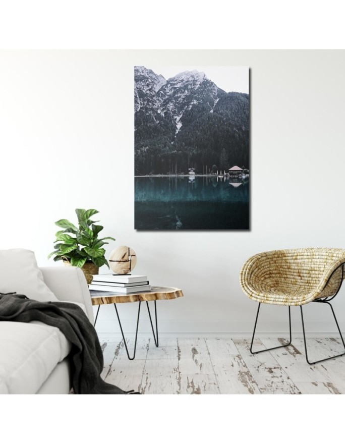 Wall painting for living room Mountains lake landscape Dmitry Belov | FEEBY