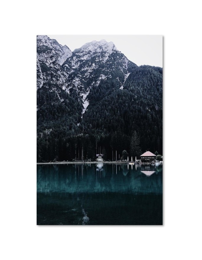 Wall painting for living room Mountains lake landscape Dmitry Belov | FEEBY