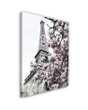 Modern Canvas painting Eiffel Tower and magnolias Dmitry Belov | FEEBY