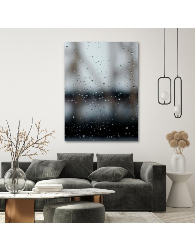 Pictures on Canvas  for the bathroom Raindrops on the glass Dmitry Belov | FEEBY
