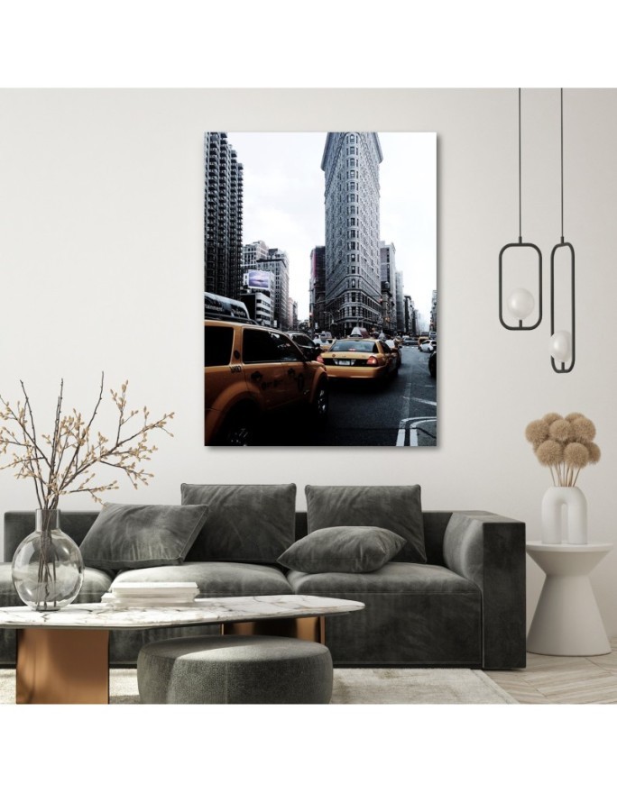 Modern painting for living room wall Taxi New York | FEEBY