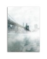 Canvas prints for living room Brooklyn Bridge in fog Dmitry Belov | FEEBY
