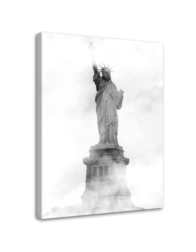 Modern Canvas print painting Statue of Liberty in the fog | FEEBY