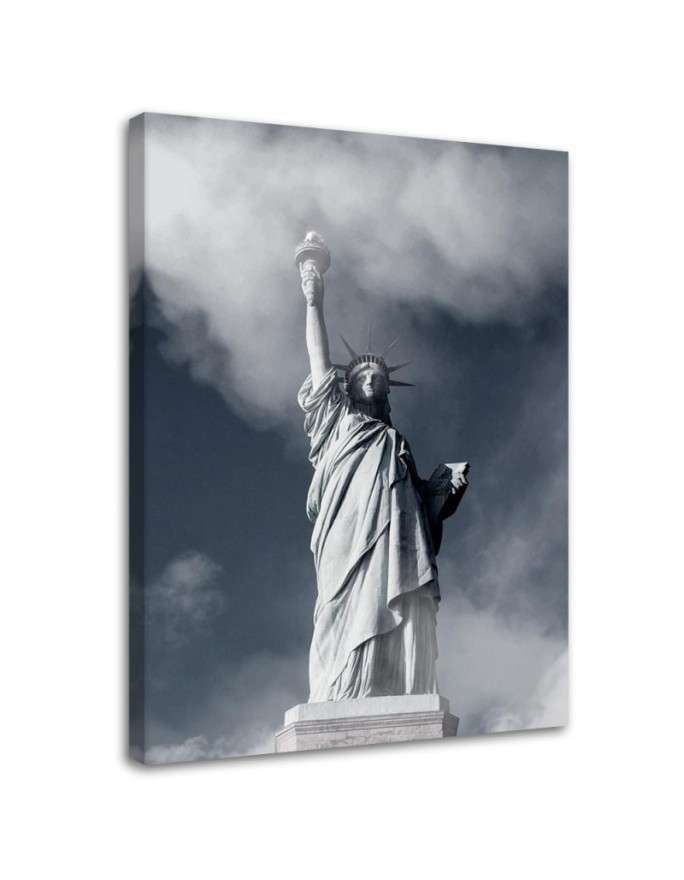 Picture on Canvas for the living room for the wall Statue of Liberty in the fog | FEEBY