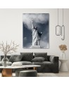 Picture on Canvas for the living room for the wall Statue of Liberty in the fog | FEEBY