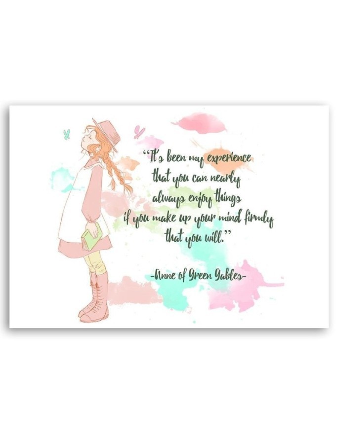 Canvas prints for a child's room Quotation Anne of Green Hill | FEEBY