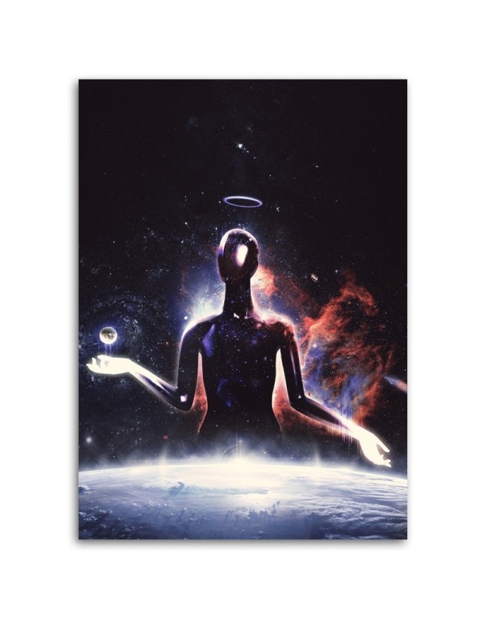 Youth wall art painting Character in space by Barrett Biggers | FEEBY