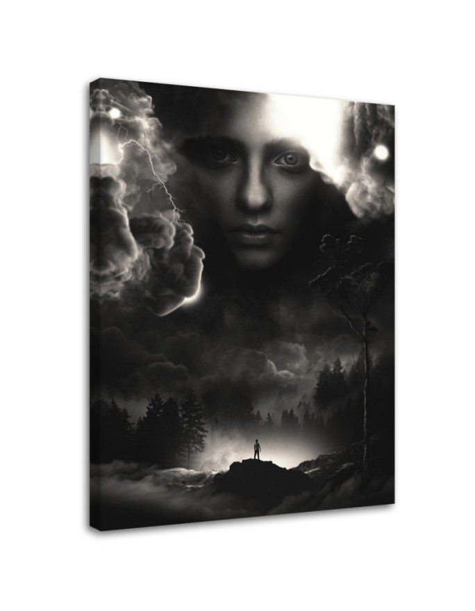 Digital art painting for wall Face of a woman in the sky | FEEBY
