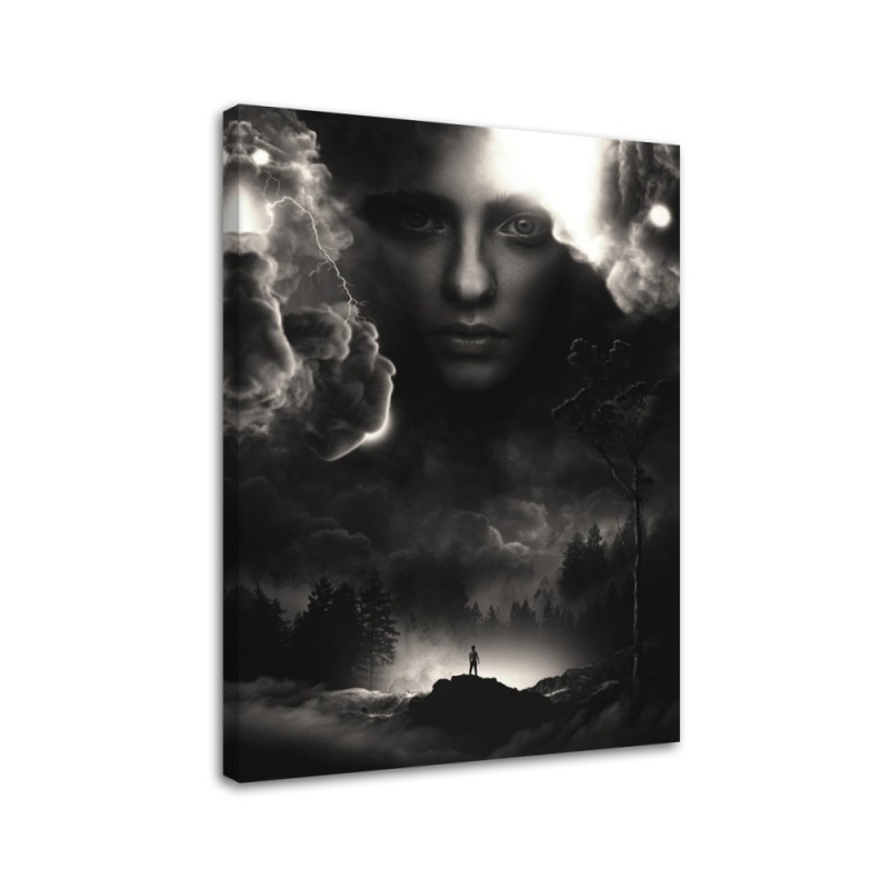 Digital art painting for wall Face of a woman in the sky | FEEBY