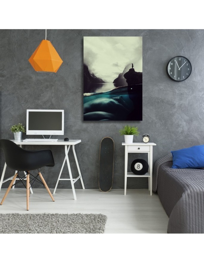 Modern Canvas painting Figure of a woman underwater Barrett Biggers | FEEBY