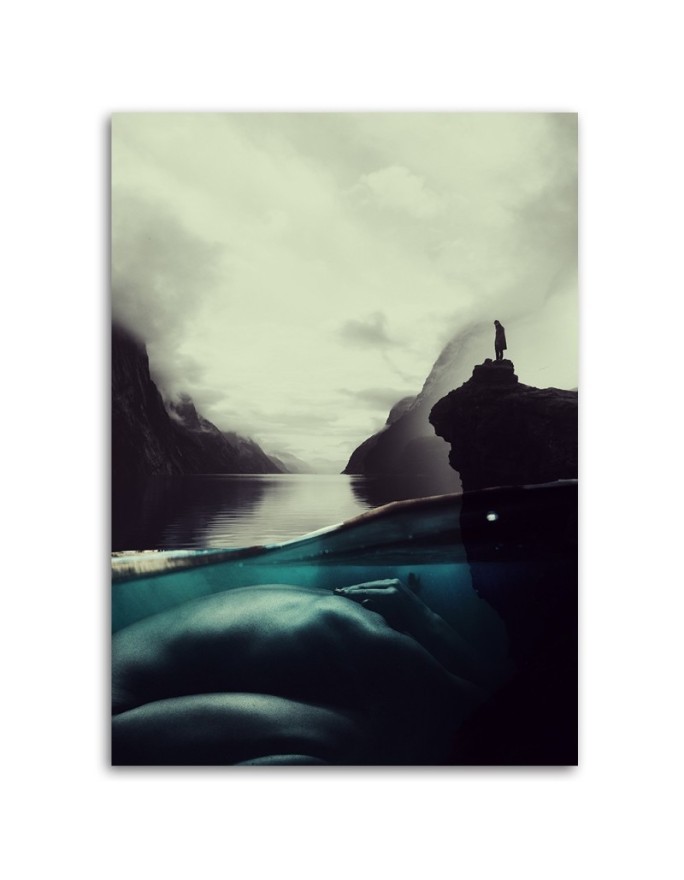 Modern Canvas painting Figure of a woman underwater Barrett Biggers | FEEBY