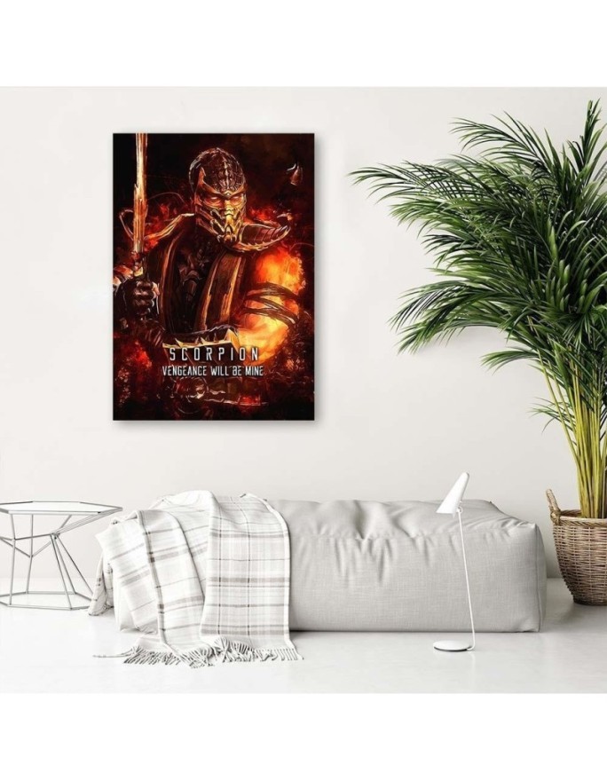 Canvas prints for a teenager's room on the wall Mortal Kombat game | FEEBY