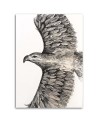 Canvas painting for living room Sketch flying eagle | FEEBY