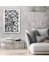 Digital wall art painting for wall Sketched flowers | FEEBY