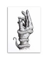 Digital Canvas art painting Snake on hand Jan Perit Kablan | FEEBY