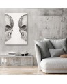 Modern Canvas wrapped painting for wall Black and white Skulls | FEEBY