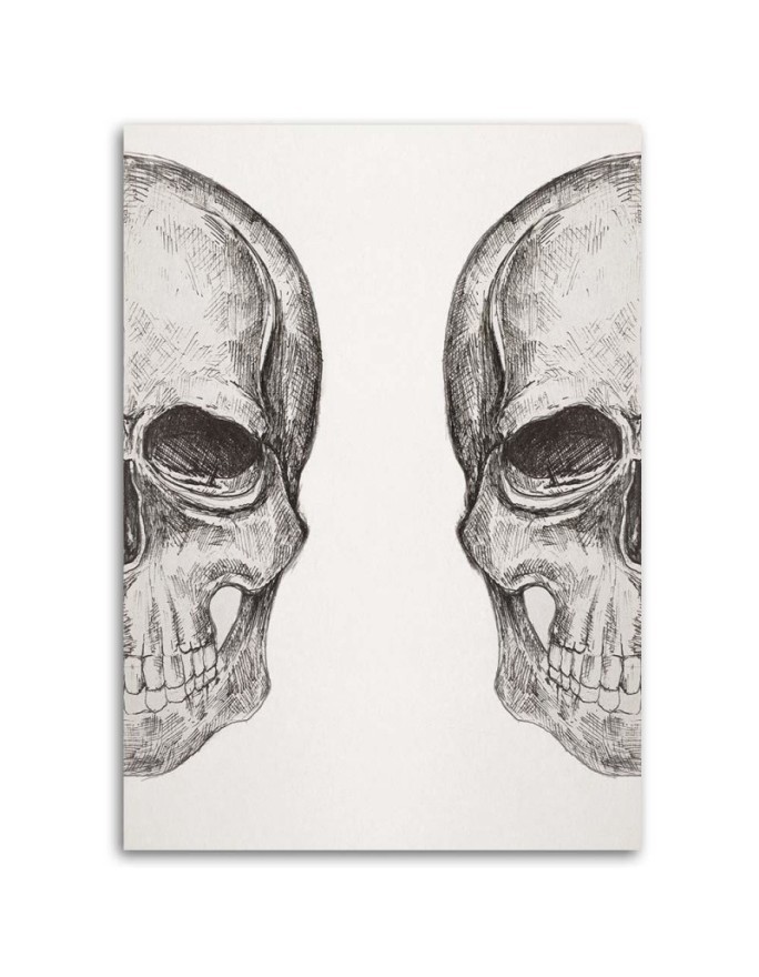 Modern Canvas wrapped painting for wall Black and white Skulls | FEEBY