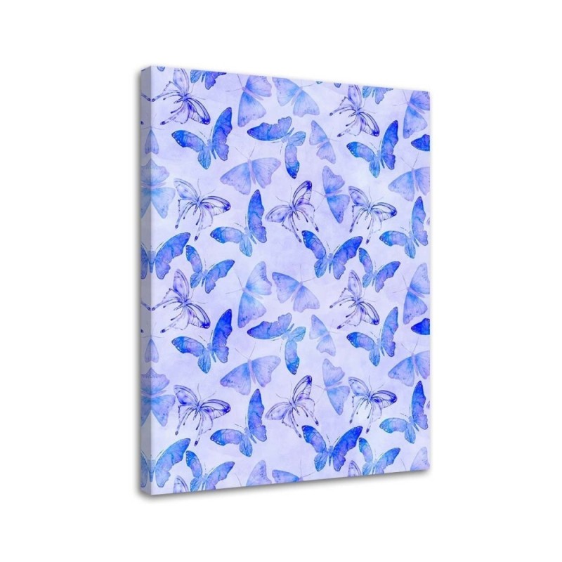 Canvas prints for the bathroom - Blue butterflies by Andrea Haase | FEEBY