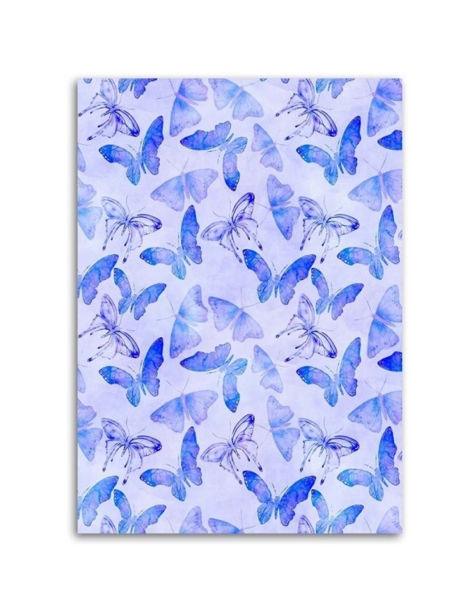 Canvas prints for the bathroom - Blue butterflies by Andrea Haase | FEEBY