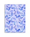 Canvas prints for the bathroom - Blue butterflies by Andrea Haase | FEEBY