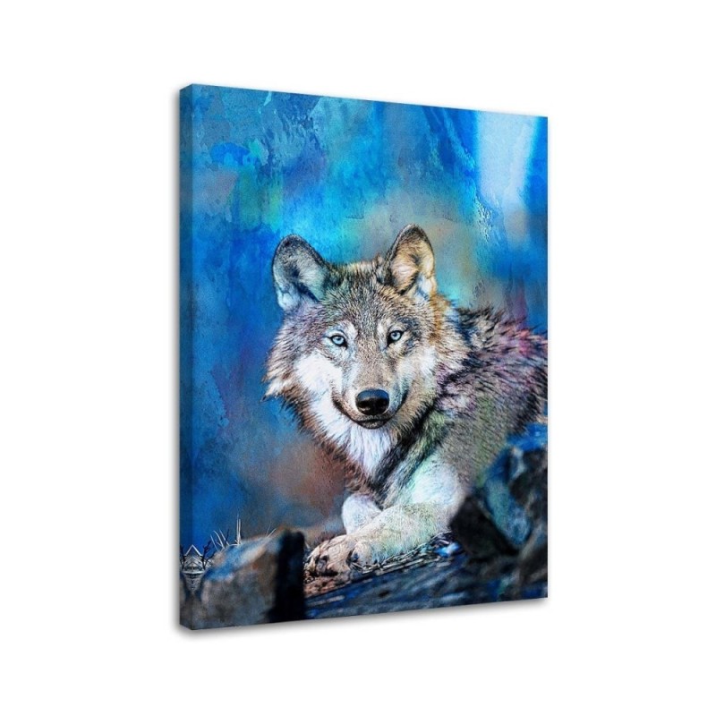 Canvas prints for the office on canvas Wolf against the sky | FEEBY