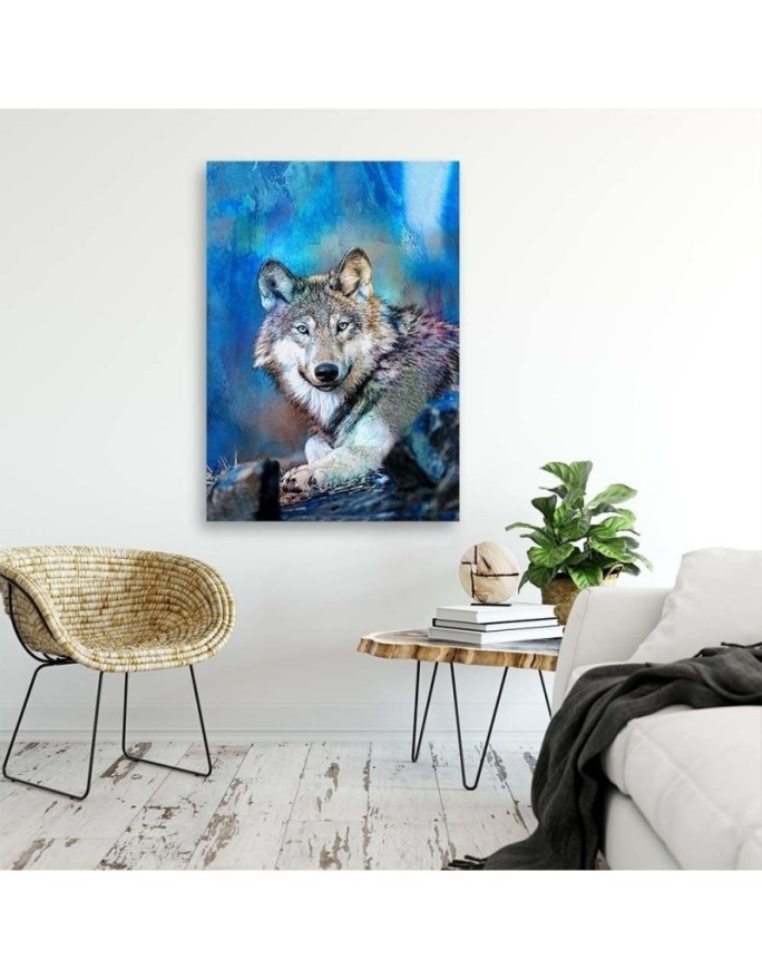 Canvas prints for the office on canvas Wolf against the sky | FEEBY