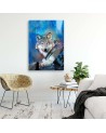 Canvas prints for the office on canvas Wolf against the sky | FEEBY