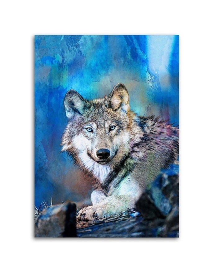 Canvas prints for the office on canvas Wolf against the sky | FEEBY