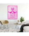Canvas prints for bedroom Heart birds on pink background | FEEBY