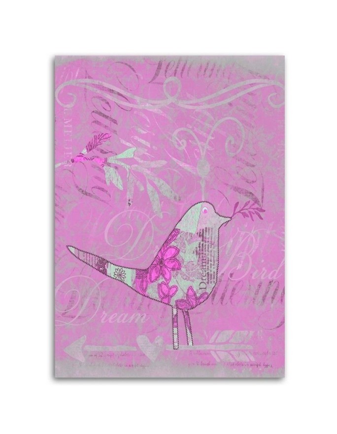 Canvas prints for bedroom Bird on pink background Andrea Haase | FEEBY