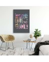 Typography wall art painting Coloured lettering Andrea Haase | FEEBY