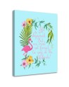 Canvas prints youth Tropical lettering and flamingo Andrea Haase | FEEBY