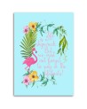 Canvas prints youth Tropical lettering and flamingo Andrea Haase | FEEBY
