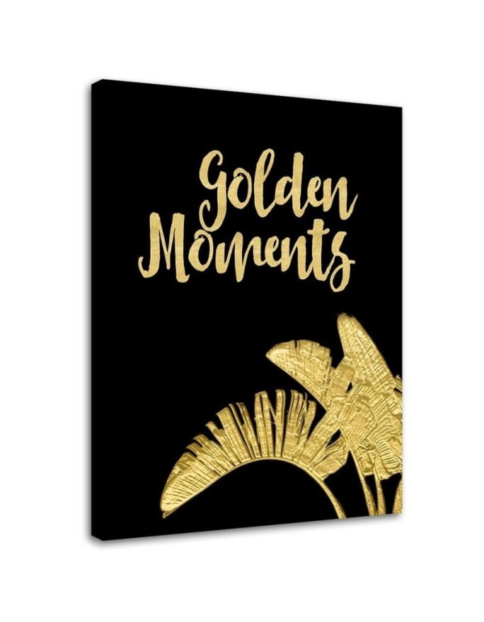 Canvas prints for bedroom Gold lettering and leaves by Andrea Haase | FEEBY