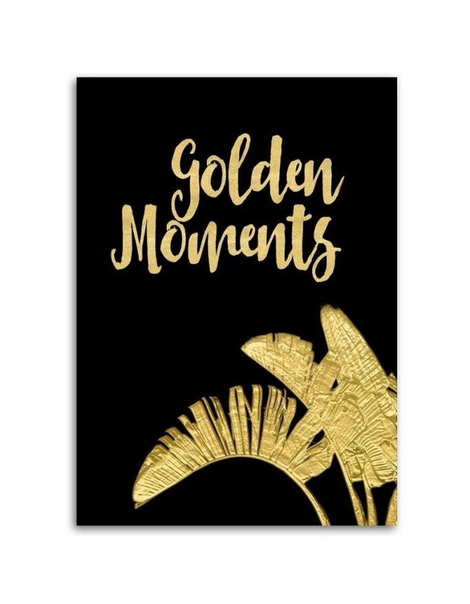 Canvas prints for bedroom Gold lettering and leaves by Andrea Haase | FEEBY