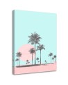 Canvas prints digital art - Pink desert and palm trees Andrea Haase | FEEBY