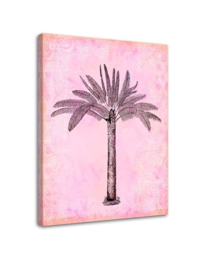 Modern Canvas painting - Palm tree on pink background Andrea Haase | FEEBY