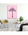 Modern Canvas painting - Palm tree on pink background Andrea Haase | FEEBY