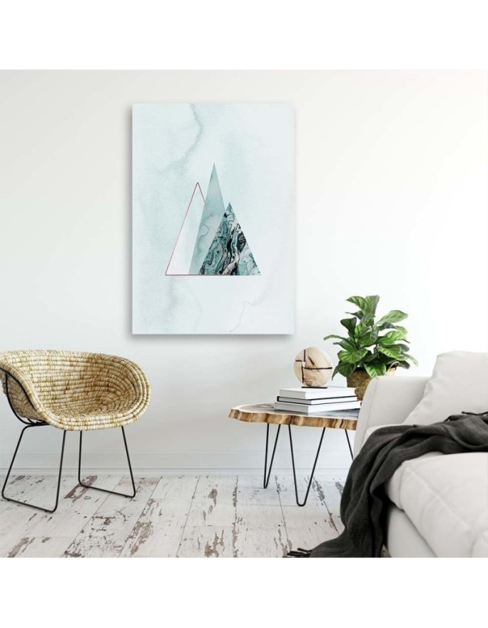 Wall art painting - Minimalist triangles Andrea Haase | FEEBY