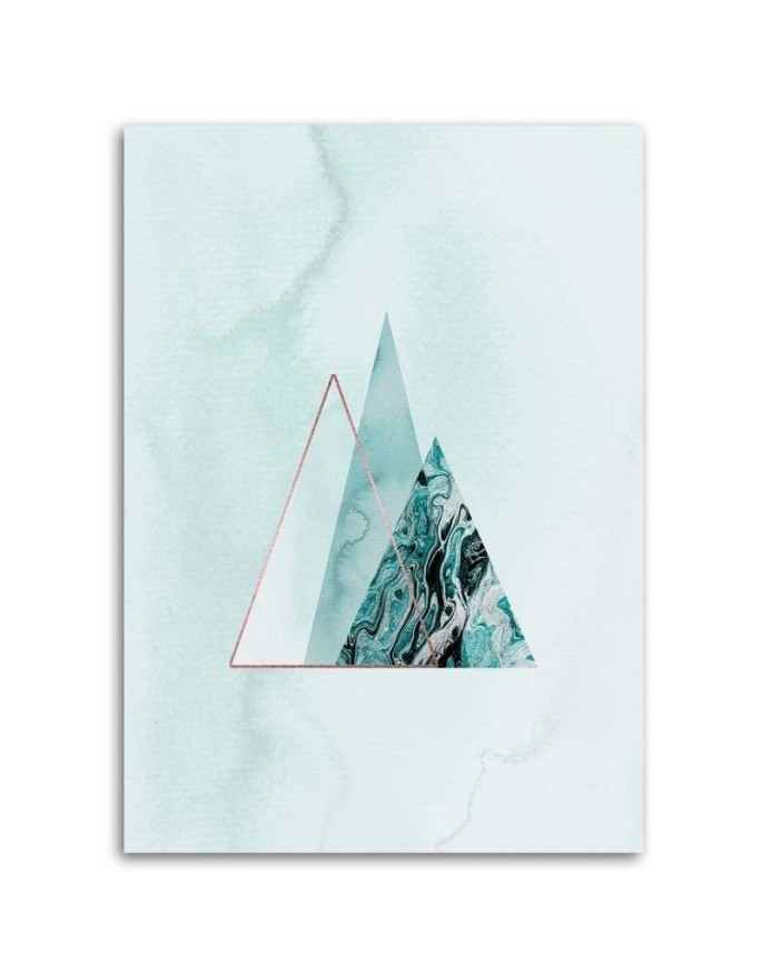 Wall art painting - Minimalist triangles Andrea Haase | FEEBY