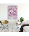 Modern Canvas paintings for living room Triangles pink Andrea Haase | FEEBY