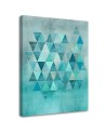 Modern wall art painting - Blue triangles Andrea Haase | FEEBY