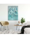 Modern wall art painting - Blue triangles Andrea Haase | FEEBY