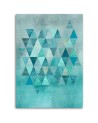 Modern wall art painting - Blue triangles Andrea Haase | FEEBY